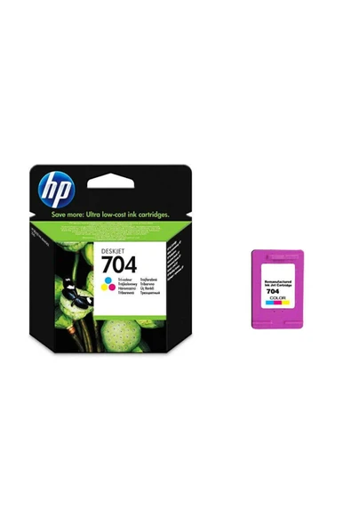 HP 704-cn693a Renkli Orijinal Kartuş ürün görseli 1
