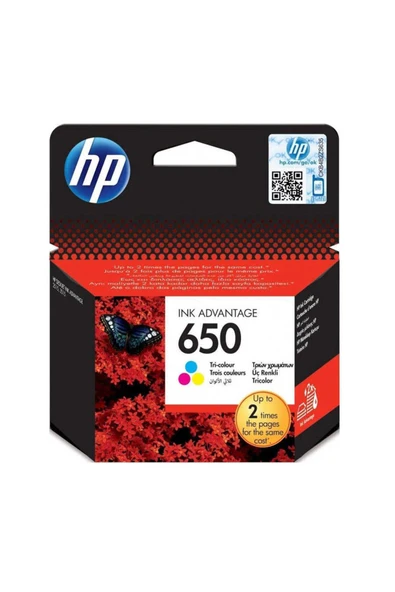 HP 650-CZ102AE Uyumlu Renkli Orijinal Kartuş ürün görseli 1