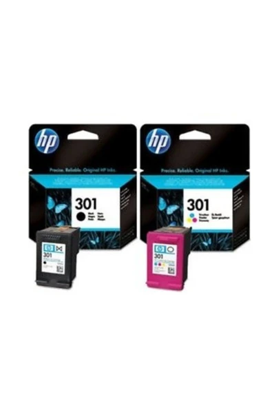 HP Ch561ee/ch562 ( 301) 2'li Kartuş Seti Siyah Ve Renkli ürün görseli 1
