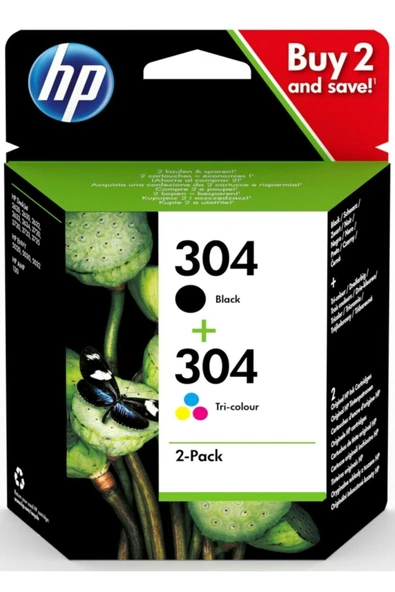 HP 304 Black-color Siyah-renkli Multi Paket Kartuş 3jb05ae ürün görseli 1