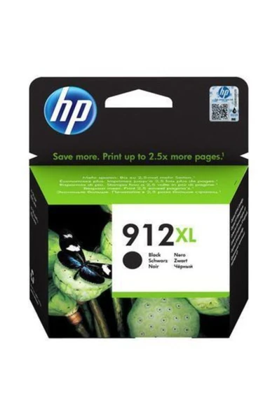 HP 912xl 3yl84ae Siyah Orjinal Kartuş Officejet Pro 8012 8014 8015 8022 8023 8024 8025 ürün görseli 1