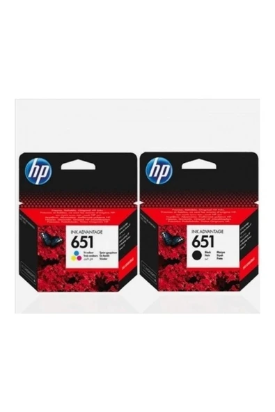 HP HPZR HP 651 Siyah ve Renkli Kartuş ürün görseli 1