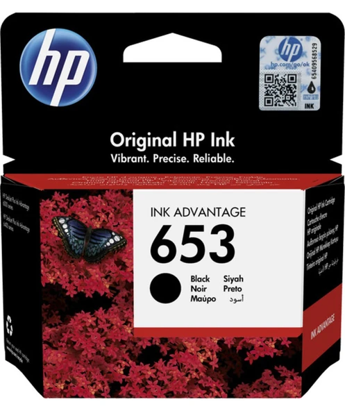 HP 3ym75ae Black Mürekkep Kartuş (653) ürün görseli 1