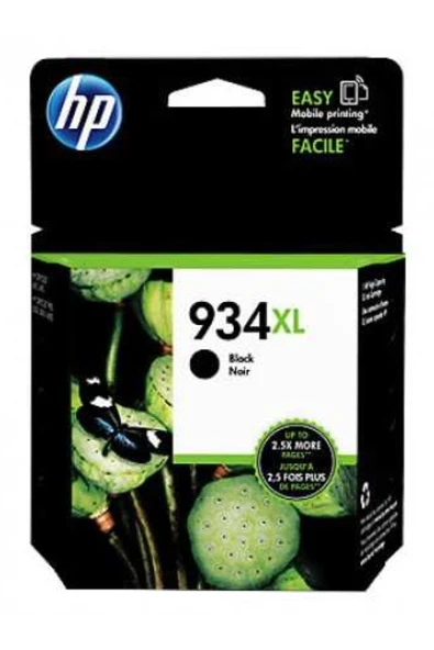 HP 934xl Black Siyah Yüksek Kapasite Kartuş C2p23ae ürün görseli 1