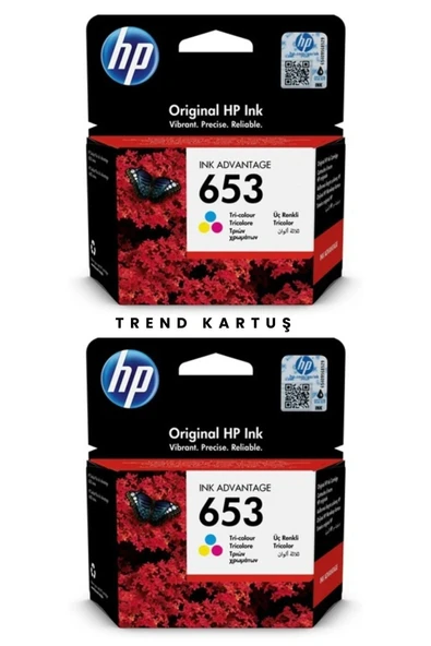 HP 653-3YM74AE Renkli İkili Orijinal Kartuş ürün görseli 1
