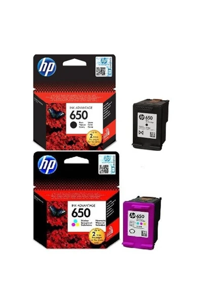 HP 650 Siyah-renkli Orjinal Kartuş 1015/1515/1516/2515/2516/2545 ürün görseli 1