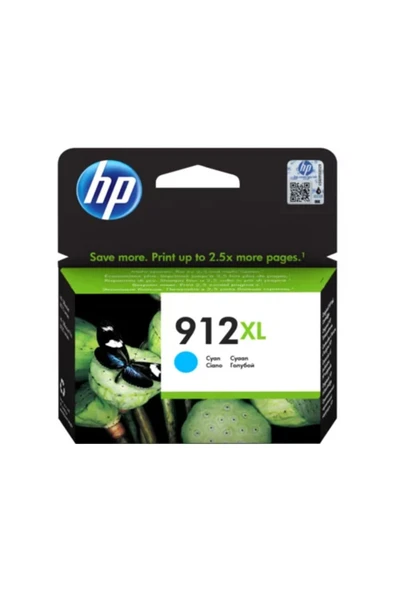 HP 3yl81ae (912XL) Yuksek Kapasıte Cyan Murekkep Kartus ürün görseli 1