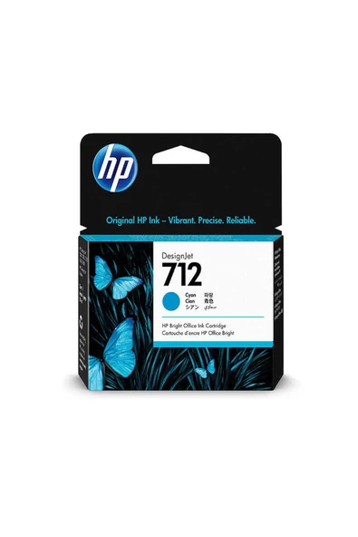 HP 712-3ed67a Mavi Orijinal Kartuş 38ml ürün görseli 1