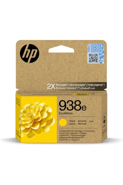 HP 938E Yellow Sarı Yüksek Kapasite Kartuş 4S6Y1Pe ürün görseli 1