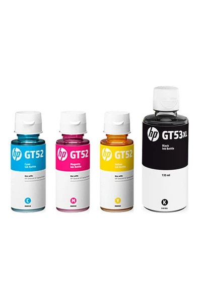 HP Gt53xl -gt52 / Deskje Smart Tank 515 Ve 615 Uyumlu 4 Renk Orijinal Mürekkep ürün görseli 1