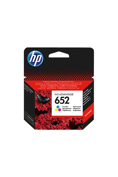 HP F6V24AE 652 Ink Advantage Üç Renkli Kartuş ürün görseli 1
