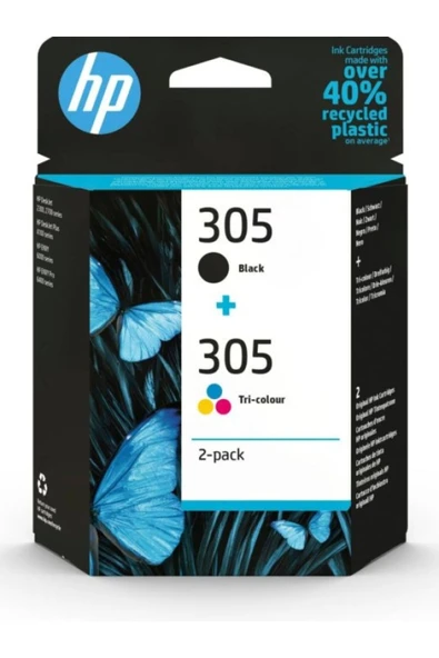 HP 305 Black-Color Siyah-Renkli Multi Paket 6ZD17AE ürün görseli 1