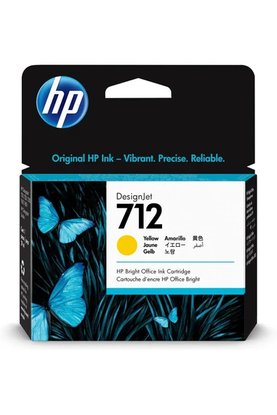 HP 3ED69A 712 29 ml Sarı DesignJet Mürekkep Kartuşu ürün görseli 1