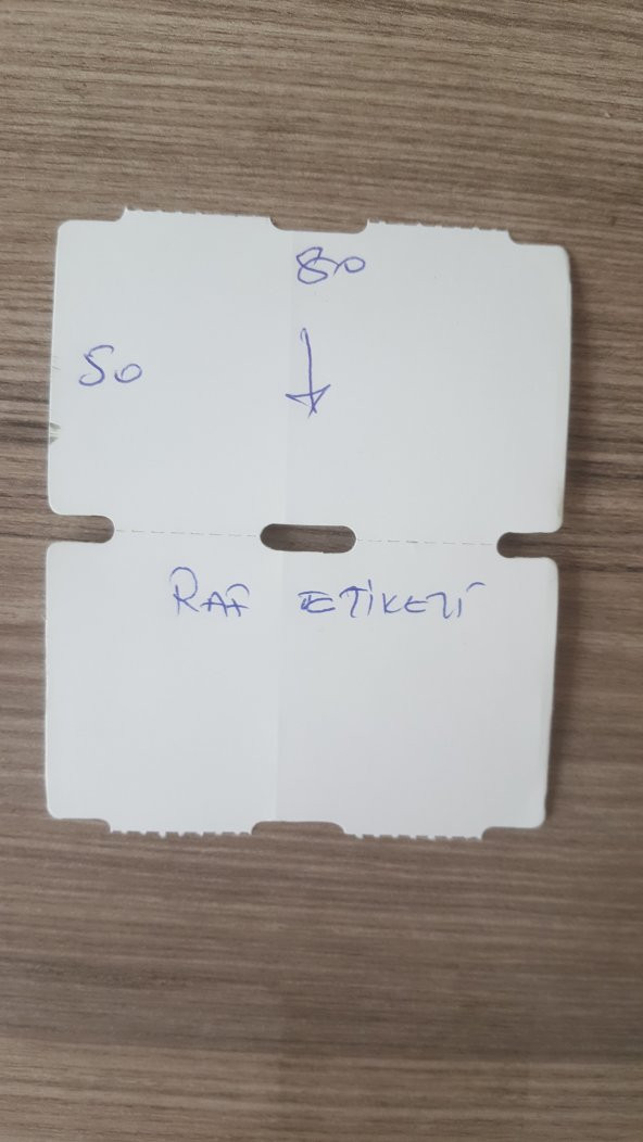 50X80 KARTON RAF ETİKETİ 500 SARIM ürün görseli 1