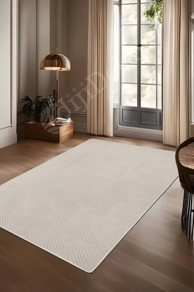 Halı Cool Krem Pramit Kaymaz Yıkanabilir Kaymaz Yolluk Kilim Salon Halısı Modelleri ürün görseli 1