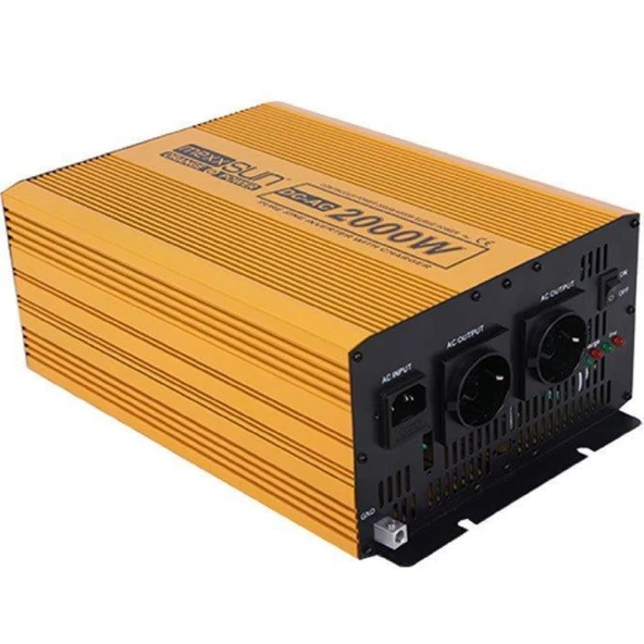 MEXXSUN 2000 WATT 12 VOLT İNVERTÖR TAM SİNÜS ŞARJLI İNVERTER ürün görseli 1