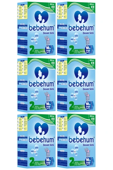 Bebehum 2 Numara Devam Sütü 6-9 Ay 800 gr x 6 Adet ürün görseli 1