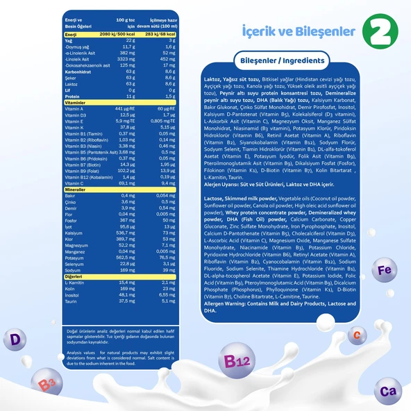 Bebehum 2 Numara Devam Sütü 6-9 Ay 800 gr x 8 Adet - Resim 6