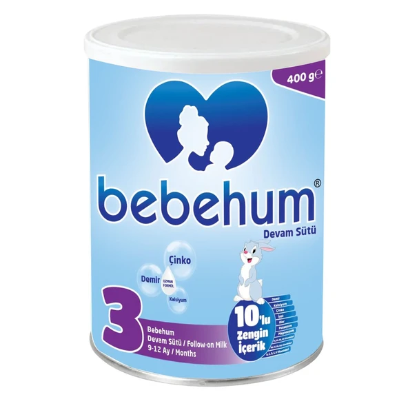 Bebehum 3 Numara Teneke Devam Sütü 9-12 Ay 400 gr ürün görseli 1