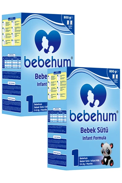 Bebehum 1 Numara Bebek Sütü 0-6 Ay 800 gr x 2 Adet ürün görseli 1
