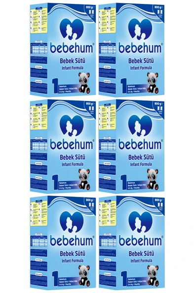 Bebehum 1 Numara Bebek Sütü 0-6 Ay 800 gr x 6 Adet ürün görseli 1