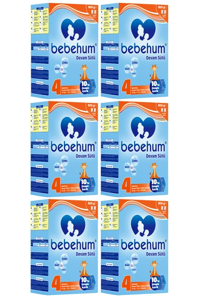 Bebehum 4 Numara Devam Sütü 12 Ay+ 800 gr x 6 Adet ürün görseli 1