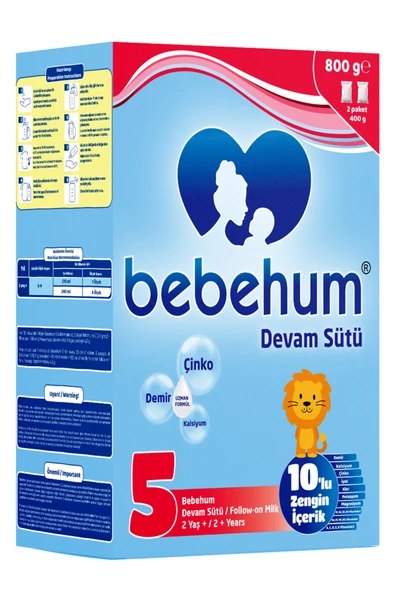 Bebehum 5 Numara Devam Sütü 2 Yaş+ 800 gr ürün görseli 1