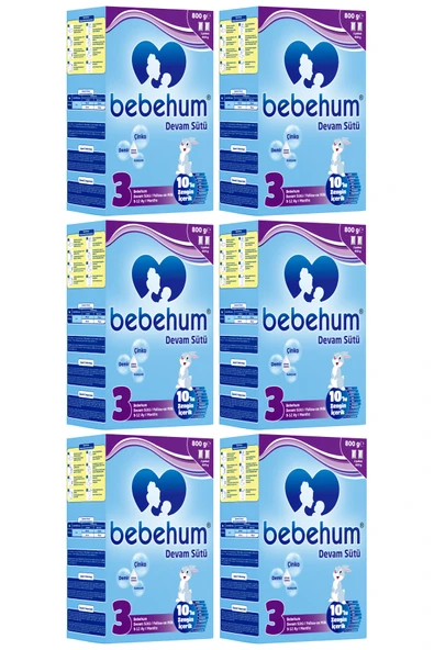 Bebehum 3 Numara Devam Sütü 9-12 Ay 800 gr x 6 Adet ürün görseli 1