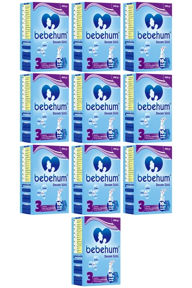 Bebehum 3 Numara Devam Sütü 9-12 Ay 400 gr x 10 Adet ürün görseli 1