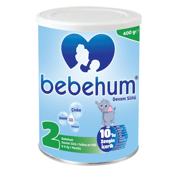 Bebehum 2 Numara Teneke Devam Sütü 6-9 Ay 400 gr ürün görseli 1