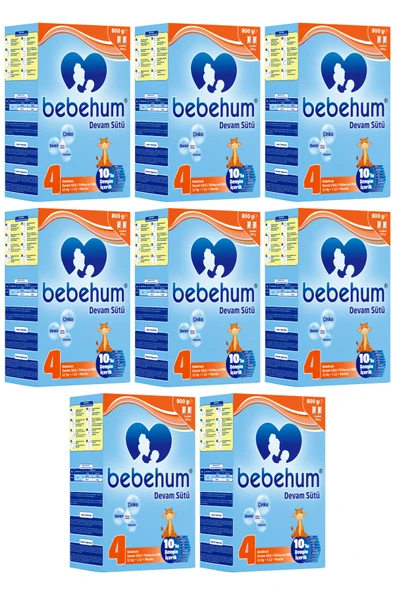 Bebehum 4 Numara Devam Sütü 12 Ay+ 800 gr x 8 Adet ürün görseli 1