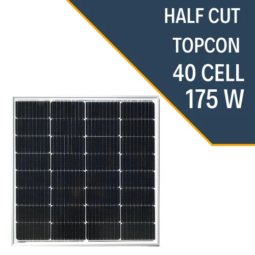 175W HALF CUT TOPCON GÜNEŞ PANELİ ürün görseli 1