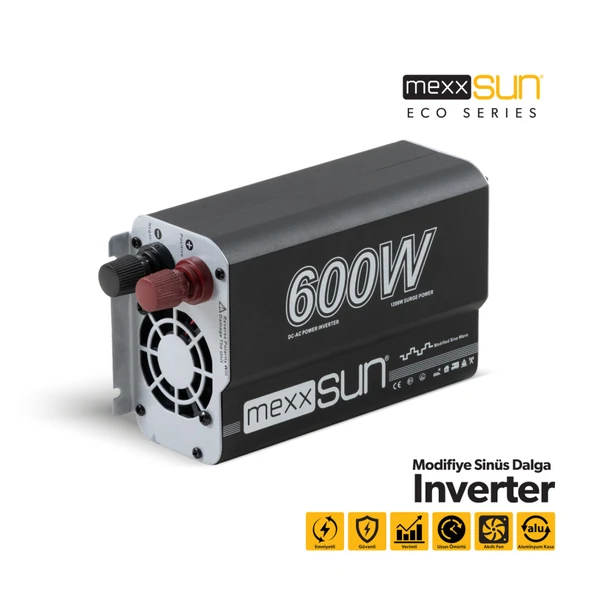 Mexxsun 12V 600W Modifiye Sinüs İnverter ürün görseli 1