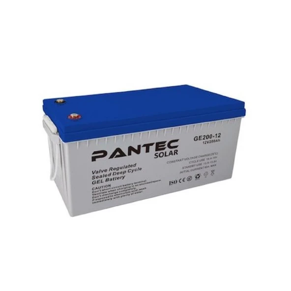 Pantec 200 Amper Solar Jel Akü Derin Döngü ürün görseli 1