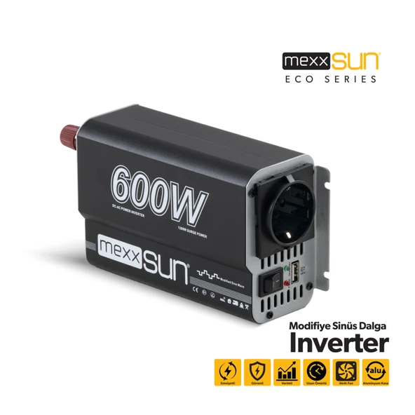 Mexxsun 12V 600W Modifiye Sinüs İnverter - Resim 2