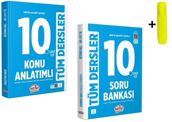 EDİTÖR 10. Sınıf VIP Tüm Dersler Konu Anlatım Ve Soru Bankası Seti ürün görseli 1