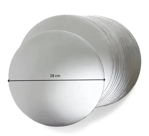 Turta Mendili / Pasta Altlığı Gümüş Yuvarlak 28 cm 10 adet ürün görseli 1
