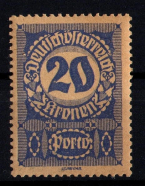 EABİ-Avusturya 1920 Taxe Pulları 20 Kr (ws1336) ürün görseli 1