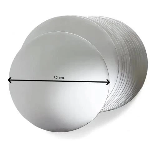 Turta Mendili / Pasta Altlığı Gümüş Yuvarlak 32 cm 10 adet ürün görseli 1