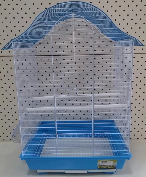 QH 1218A Kuş Kafesi  34,5x28x54,5 Mavi Kanarya Muhabbet Kuşu için ürün görseli 1