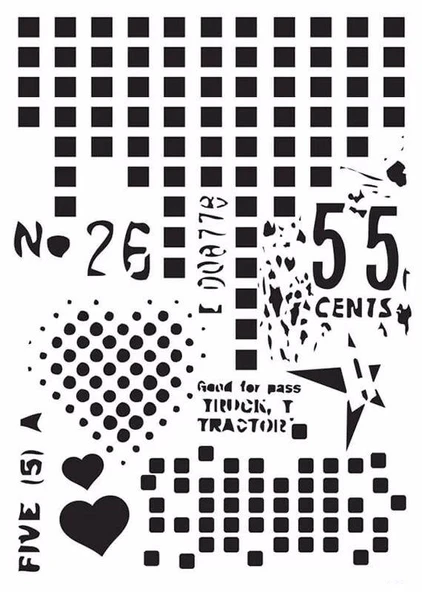 MIX MEDİA STENCIL MA SERİSİ MA77 21X29 ürün görseli 1