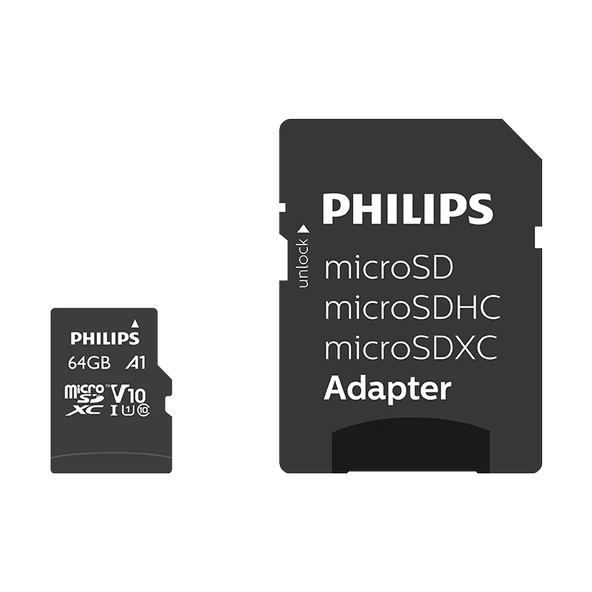 PHILIPS 64GB MICRO SDXC 80 MB/S C10 FM64MP45B/00 ürün görseli 1
