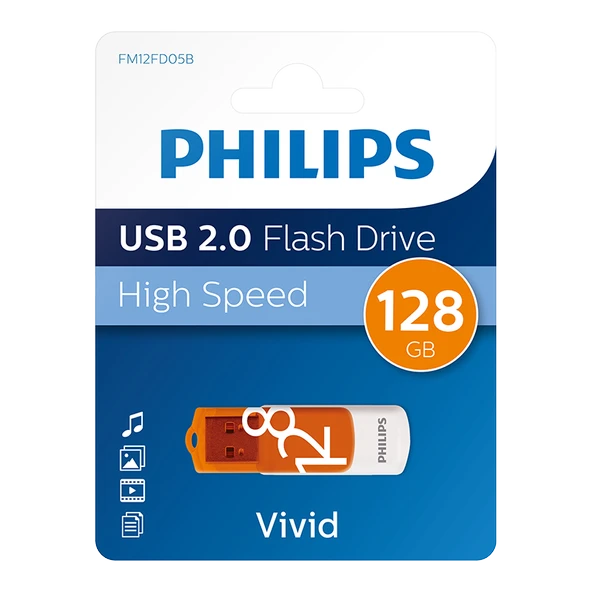 PHILIPS 128GB USB2.0 25/10MB/S FM12FD05B/00 ürün görseli 1