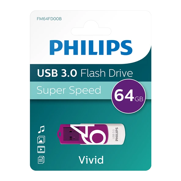 PHILIPS 64GB USB 3.0 100/150MB/S FM64FD00B/00 ürün görseli 1