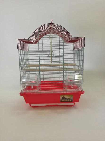 Eurogold 1103A Kuş Kafesi 30x23x39 cm Kırmızı Kanarya Muhabbet Kuşu için ürün görseli 1
