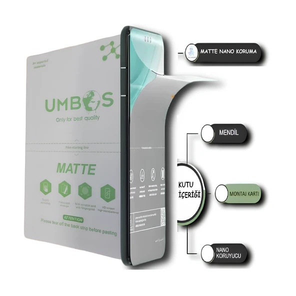 Vivo Y53 S NANO Ekran Koruyucu MAT NANO ULTRA İnce Esnek - Umbos ürün görseli 1