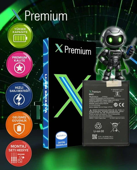 ​​Xiaomi Redmi 10 / 10 Prime Batarya Xpremium Pil Süper Yüksek Kalite BN63 5000 mAh ürün görseli 1