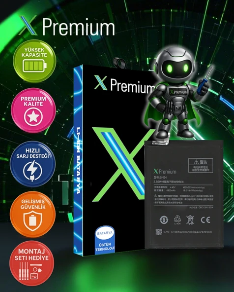 Xiaomi Redmi 9 BN54 Batarya Xpremium Pil Süper Yüksek Kalite 5020 mAh ürün görseli 1