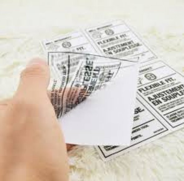60*100 PVC PP ŞEFFAF EMNİYET ETİKETİ 500 Lİ SARIM 60*100 ürün görseli 1