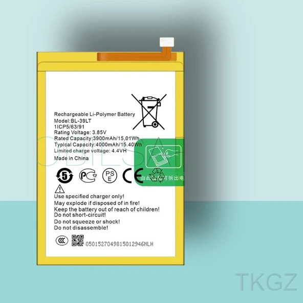 Tkgz - Tecno CAMON 12 AİR - BL-39LT - Batarya Pil Orijinal Sıfır ürün görseli 1